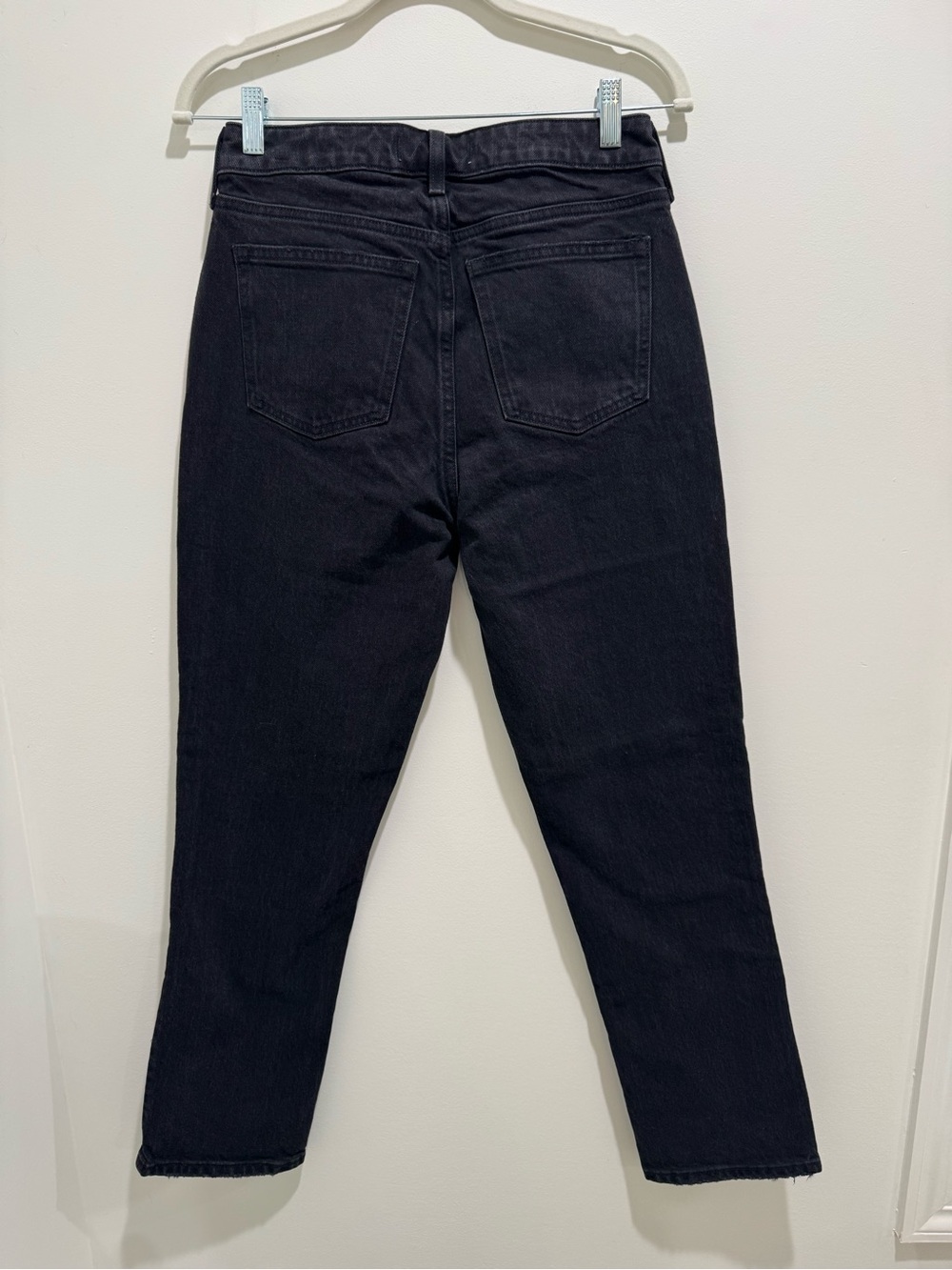 Abercrombie & Fitch Curve Love Mid Rise 90s Straight Jeans Black Size 26 Short - Picture 7 of 13
